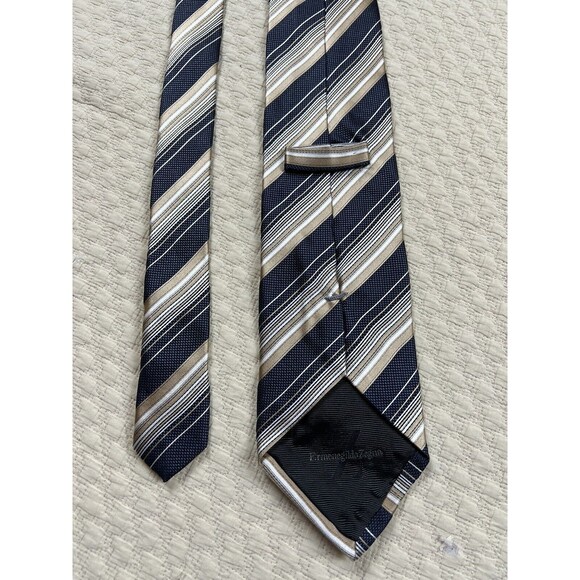 Ermenegildo Zegna Silk‎ Neck Tie Stripe Made in Italy 64"L 4"W - Picture 1 of 10